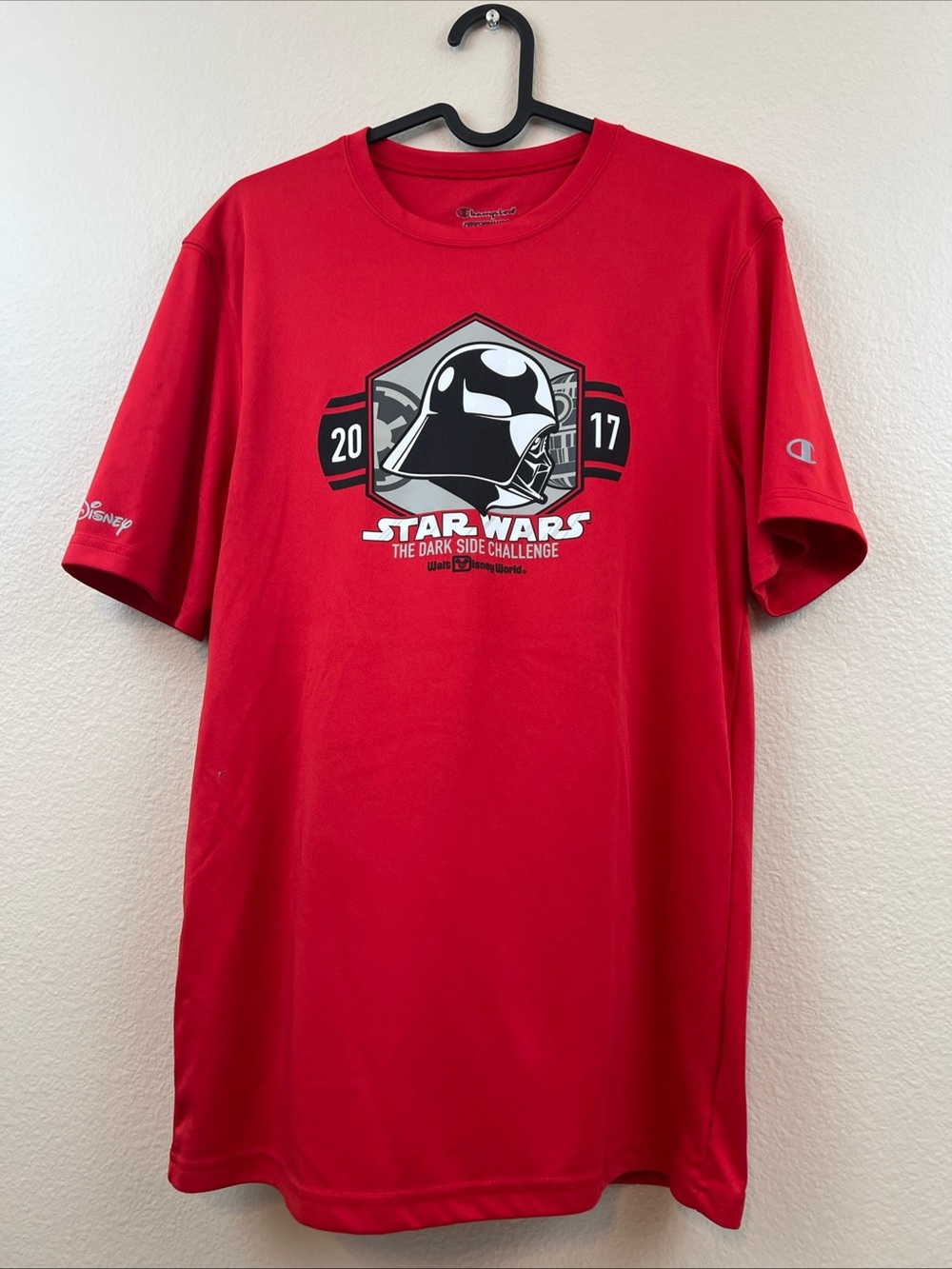 runDisney Champion 2017 Star Wars The Dark Side Challenge T Shirt Size S Unisex